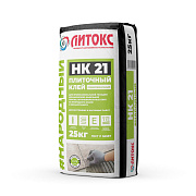 Клей плиточный цементный Литокс NK 21, 25 кг 