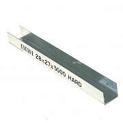 Профиль потолочный направляющий Албес DIN HARD 28х27 мм (0,60 мм) 3000 мм