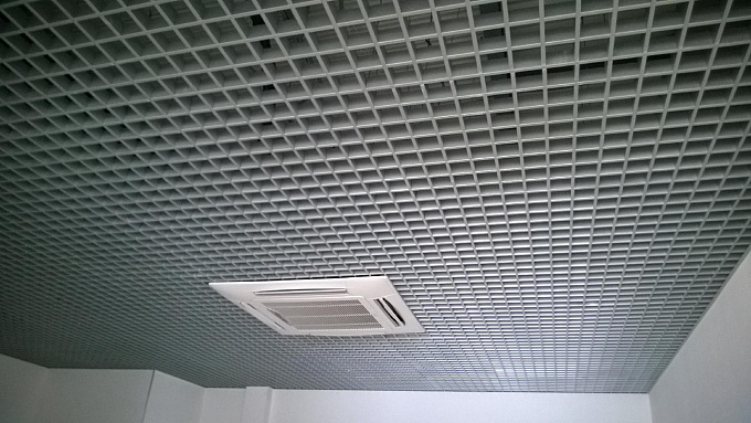 Потолок Грильято Эконом металлик 100х100 мм